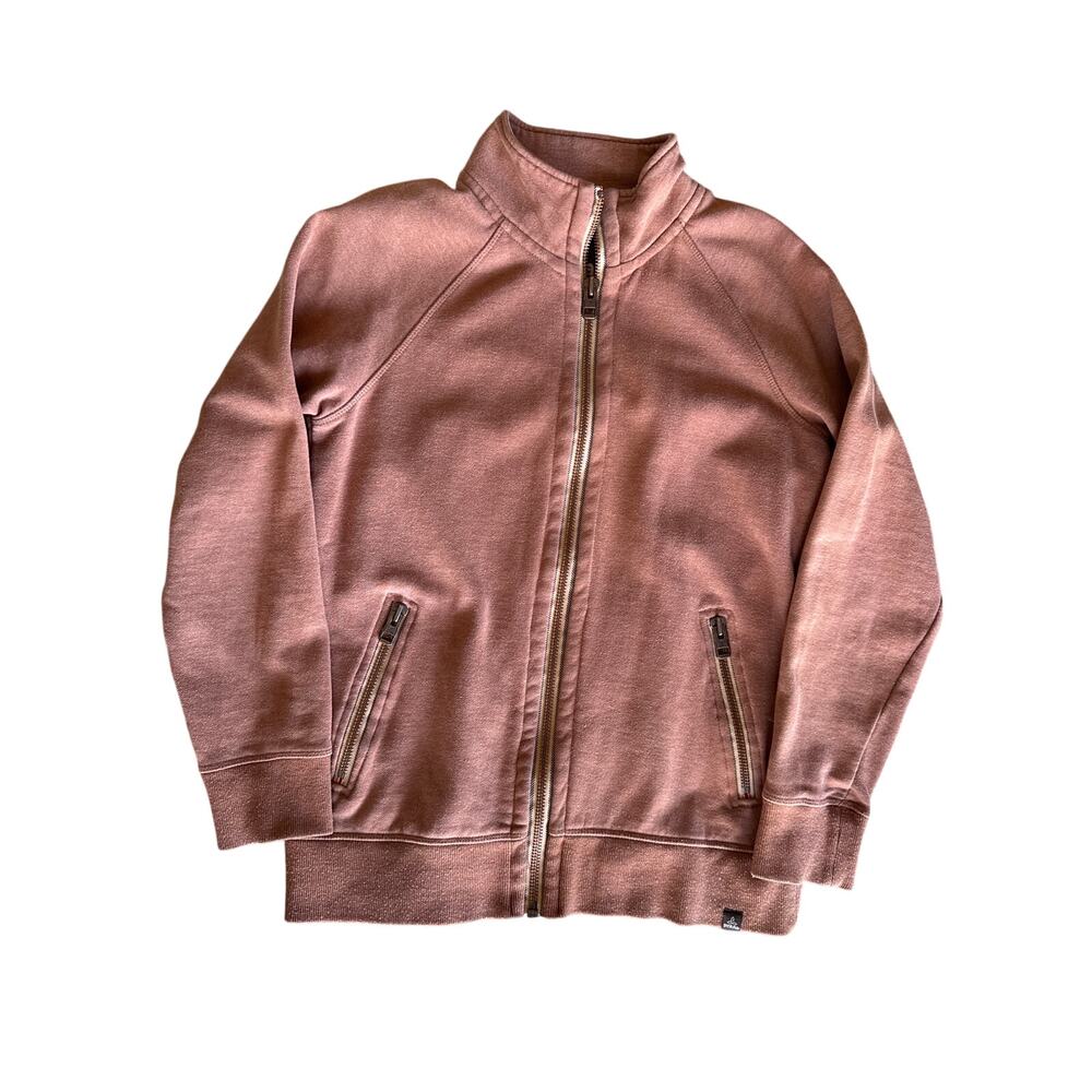 Prana Small Faded Cinnamon Full Zip Sweat Jacket